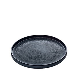 Playground Plato Llano Nara Negro 27 cm de Gres - Plato para Vajilla (Set de 6)