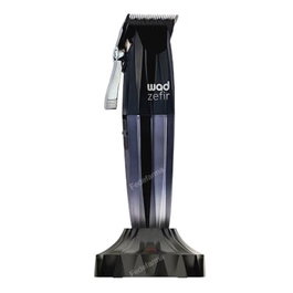 WAD PROFESSIONAL BEAUTY ZEFIR CLIPPER Negro/Plata con Base de Carga