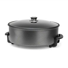 Orbegozo PZ 4211 Sartén Eléctrica o Olla Eléctrica de 1500W, 10 Litros (42 cm), Antiadherente, Tapa de Cristal con Válvula, Termostato Regulable