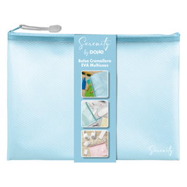 DOHE Paquete de 10 Bolsas con Cremallera Serenity A4 Azul
