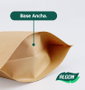 Inde Bolsas Kraft Alimentarias Herméticas 17x24 cm (12 Unidades)