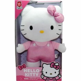 Gptoys Peluche Hello Kitty con vestido pavo real rosa de 30 cm