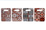 DKD Home Decor Salvamanteles de Dolomita con Diseño de Azulejos 18x24x0,7 cm Surtido de 4