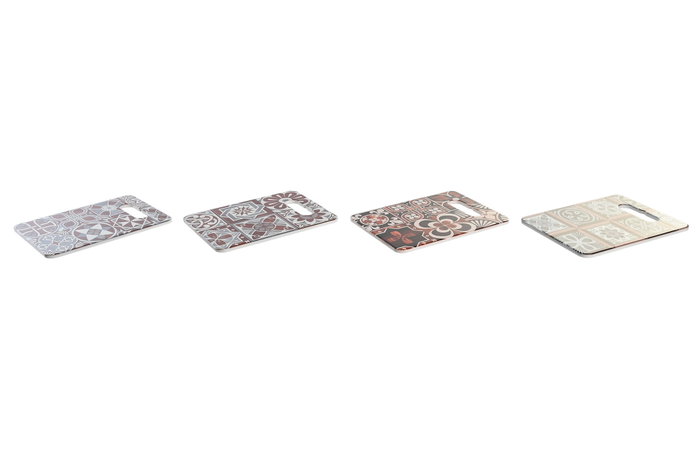 DKD Home Decor Salvamanteles de Dolomita con Diseño de Azulejos 18x24x0,7 cm Surtido de 4