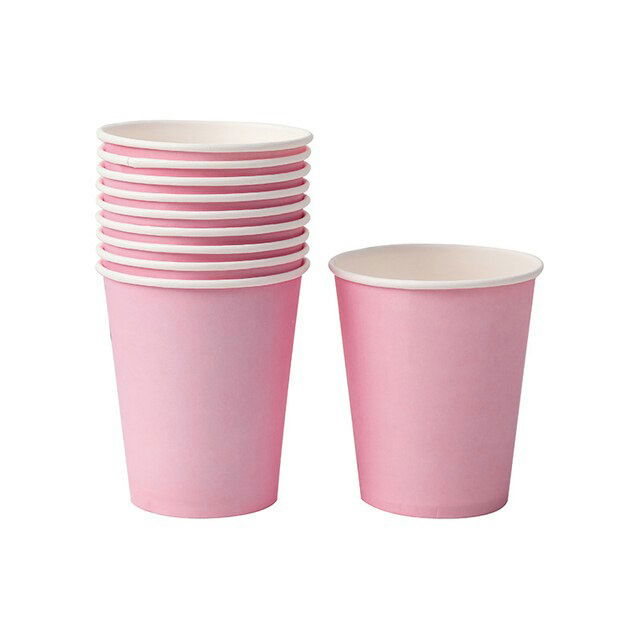 Inde Set 24 Vasos de Cartón Rosa Baby 200cc (18 Unidades)