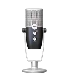 AKG Micrófono C22 USB para Podcasts, Streaming y Gaming con Tarjeta de Sonido Dual 24 bits/96 kHz y Doble Cápsula