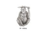 DKD Home Decor Figura de Orangután Plateada en Resina