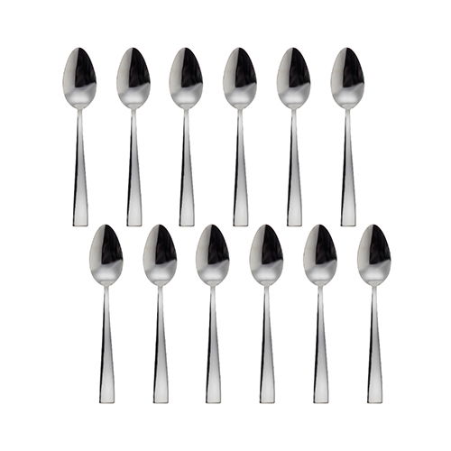 SUMMA CADI Cuchara de Mesa Inox Lisa, Colección Cadi, Largo 210 mm, Apta Lavavajillas, Cubertería (Set de 12)