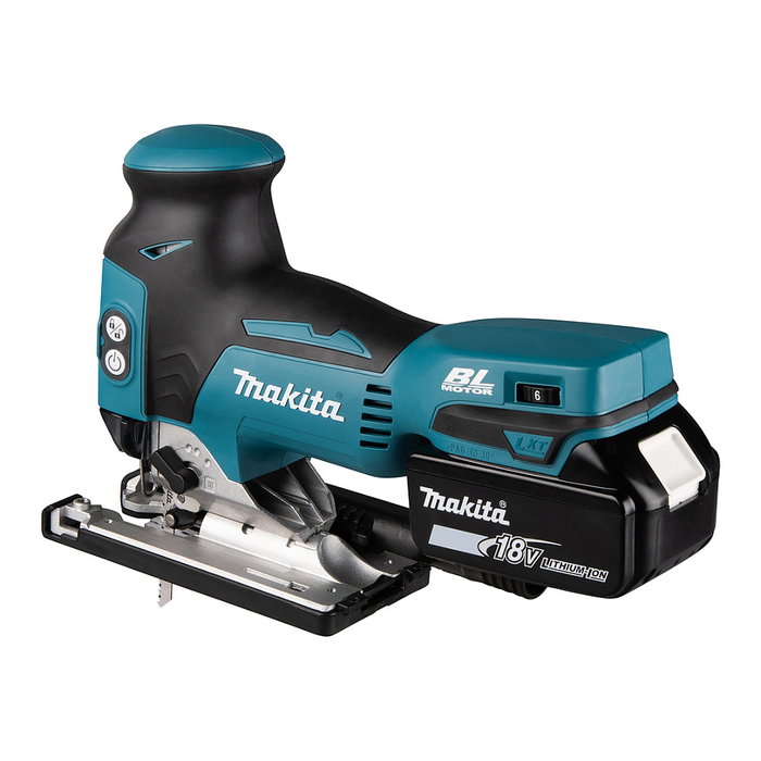 Makita DJV181RTJ Sierra de calar inalámbrica de acción pendular con 2 baterías de 5.0 Ah