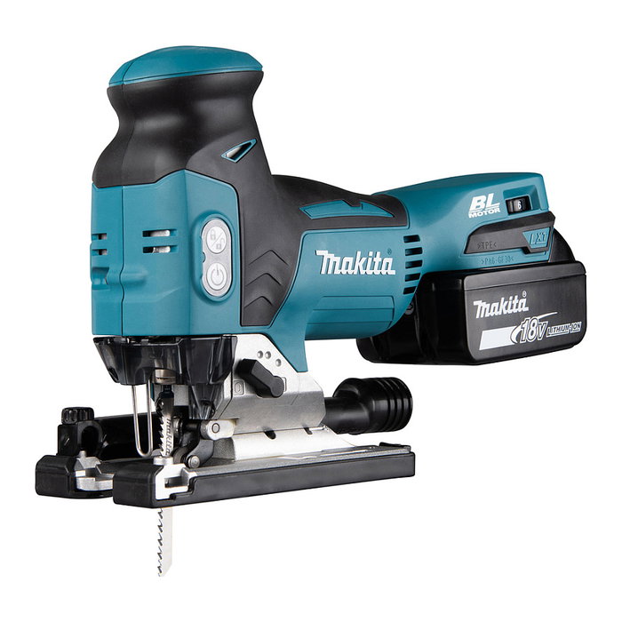 Makita DJV181RTJ Sierra de calar inalámbrica de acción pendular con 2 baterías de 5.0 Ah