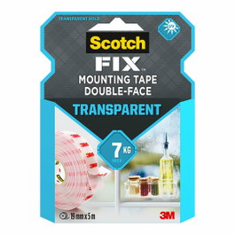 Scotch Cinta de montaje de doble cara transparente 19 mm x 5 m (máx. 7 kg)