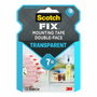 Scotch Cinta de montaje de doble cara transparente 19 mm x 5 m (máx. 7 kg)