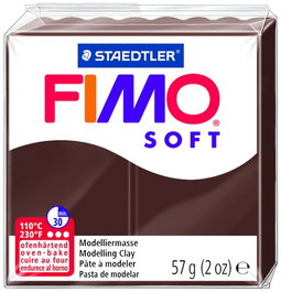 Staedtler Pasta Fimo Soft 57 gr Marron Caramelo - Pasta de modelar blanda, suave y fácil de mezclar, colores brillantes, 55x55x15 mm