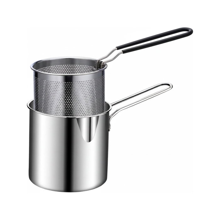 Inde Mini Freidora con Cestillo de Acero Inoxidable Quttin - 1.3 Litros de Capacidad - Dimensiones 12.5 x 11.8 cm (12 Unidades)
