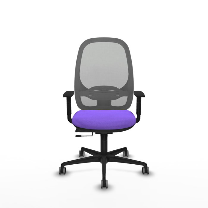 PIQUERAS Y CRESPO Silla de oficina Cilanco con mecanismo Sincro/Traslack, Tela Lila y Malla Gris PIQUERAS Y CRESPO Silla de oficina Cilanco con mecanismo Sincro/Traslack, Tela Lila y Malla Gris
