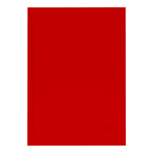 Oxford Agenda Anual Minimal 2026 A5 Rojo