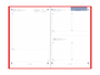 Oxford Agenda Anual Minimal 2026 A5 Rojo