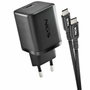 NGS Cargador de Pared GaN BUD 65W-C con Cable USB-C a USB-C de 1,5m Negro