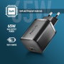 NGS Cargador de Pared GaN BUD 65W-C con Cable USB-C a USB-C de 1,5m Negro