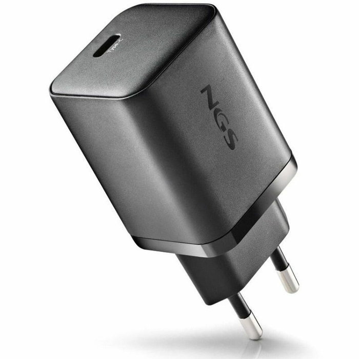 NGS Cargador de Pared GaN BUD 65W-C con Cable USB-C a USB-C de 1,5m Negro NGS Cargador de Pared GaN BUD 65W-C con Cable USB-C a USB-C de 1,5m Negro