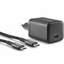 NGS Cargador de Pared GaN BUD 65W-C con Cable USB-C a USB-C de 1,5m Negro