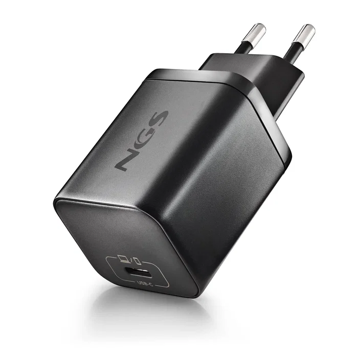 NGS Cargador de Pared GaN BUD 65W-C con USB-C y Cable 1,5m