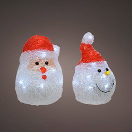 Lumineo Figura LED de Santa Claus para Interior, Modelos Surtidos