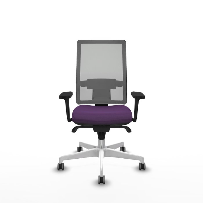 PIQUERAS Y CRESPO Silla de oficina Horna con mecanismo Sincro, Morado y Gris