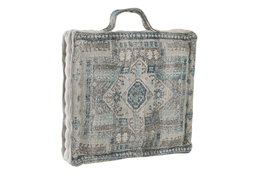 DKD Home Decor Cojin Suelo Arabe Azul Verde 40 x 10 x 40 cm (4 Unidades)