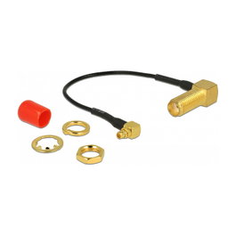 DeLOCK 89626 Cable Coaxial SMA 90° Macho a MMCX 90° Hembra 10 cm