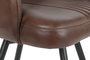 DKD Home Decor Sillón Giratorio de Piel y Hierro Marrón