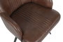 DKD Home Decor Sillón Giratorio de Piel y Hierro Marrón