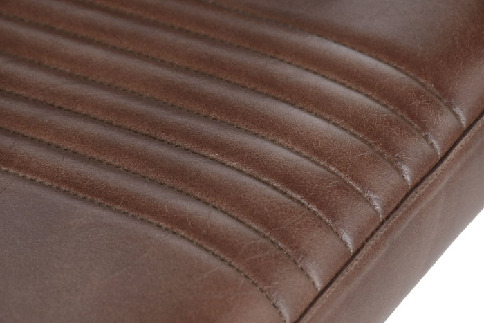 DKD Home Decor Sillón Giratorio de Piel y Hierro Marrón DKD Home Decor Sillón Giratorio de Piel y Hierro Marrón