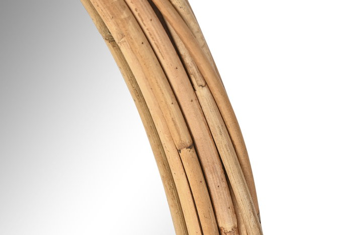 DKD Home Decor Espejo de Ratán y Cristal Natural 61,5x3x95 cm