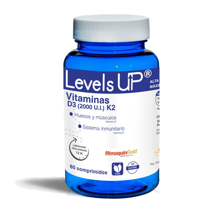 BIOSERUM Levels Up Vitamina D3 y K2 60 comprimidos