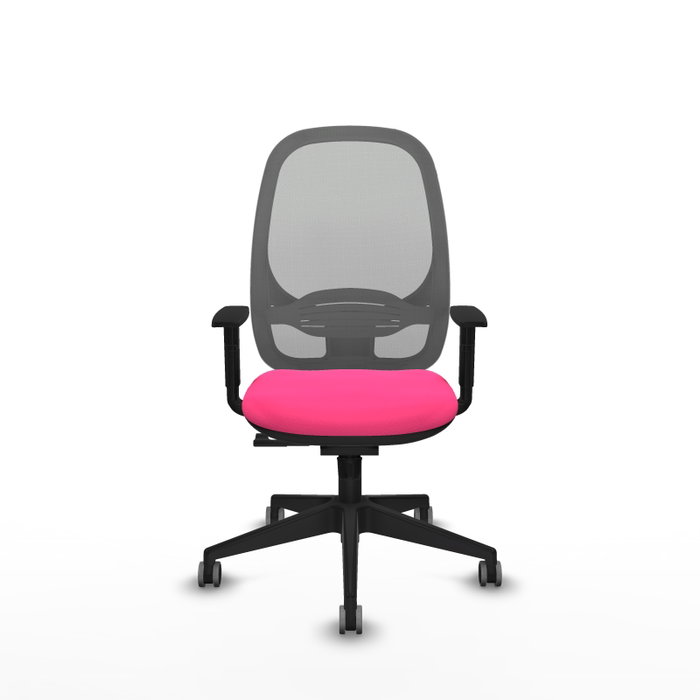 PIQUERAS Y CRESPO Silla de oficina Cilanco Rosa y Gris con mecanismo Sincro