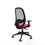 PIQUERAS Y CRESPO Silla de oficina Cilanco Rosa y Gris con mecanismo Sincro