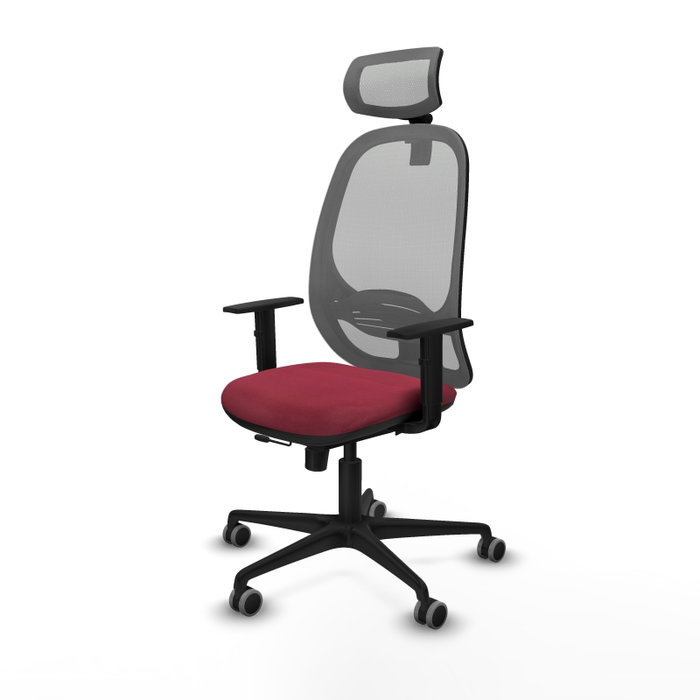 PIQUERAS Y CRESPO Silla de oficina Cilanco con mecanismo Sincro/Traslack, Granate y Gris PIQUERAS Y CRESPO Silla de oficina Cilanco con mecanismo Sincro/Traslack, Granate y Gris