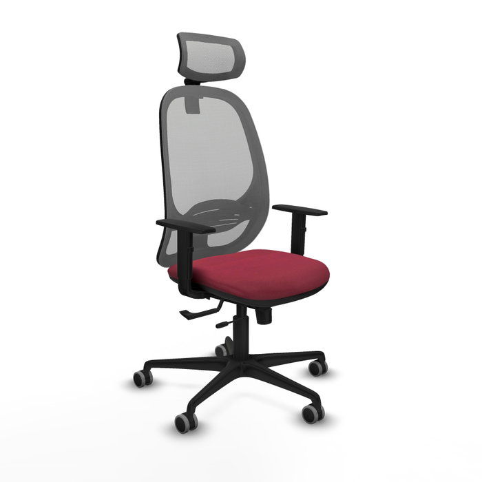 PIQUERAS Y CRESPO Silla de oficina Cilanco con mecanismo Sincro/Traslack, Granate y Gris PIQUERAS Y CRESPO Silla de oficina Cilanco con mecanismo Sincro/Traslack, Granate y Gris