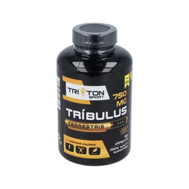Polaris Triton 750Mg 90Cap Tribulus Terrestris Complemento Alimenticio Soporte Testosterona Función Sexual Sin Gluten Sin Lactosa