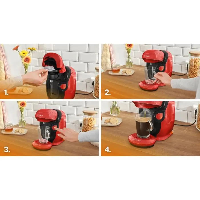Bosch BOS4242005471997 Cafetera Multibebidas TASSIMO T11 Estilo Color Rojo 1400W
