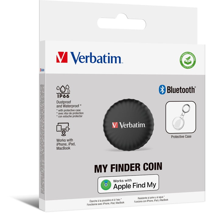 Verbatim My Finder Coin Bluetooth Tracker MYFC-01B Negro