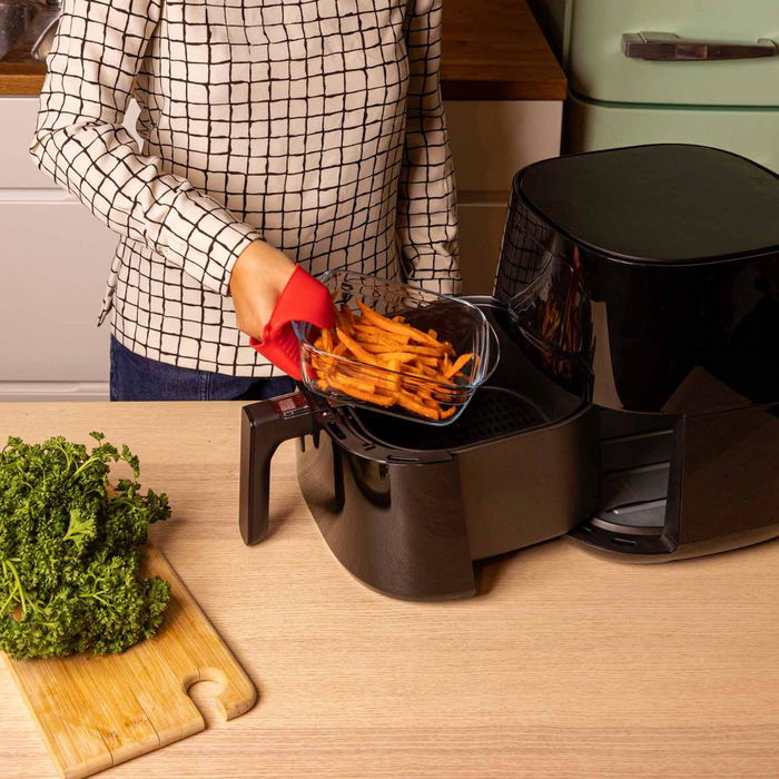 Fuente Cuadrada Vidrio Airfryer Ô Cuisine 25x22x7 cm - 2,2 L