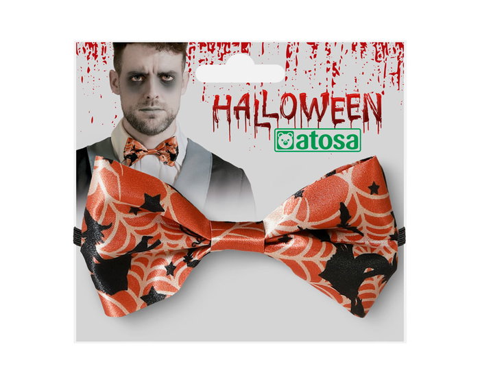 Atosa Pajarita Halloween Naranja con Estampado de Calabazas para Disfraz Infantil Atosa Pajarita Halloween Naranja con Estampado de Calabazas para Disfraz Infantil