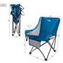 Aktive Sillón de camping plegable antivuelco azul
