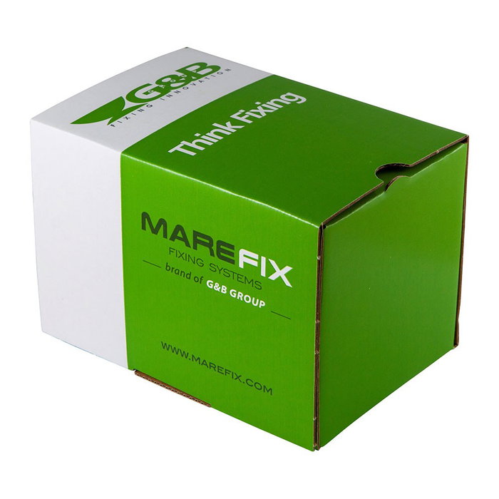 Marefix Tirafondo DIN-7505-A, Cabeza Avellanada Pz2, Zincado CR-3, Medida 5.0 x 80 mm, Caja de 100 Unidades