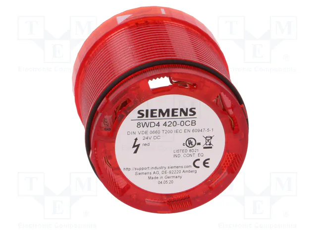SIEMENS 8WD4420-0CB Señalizador Luminoso LED Rojo 24VDC