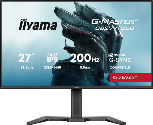 Iiyama Monitor Gaming G-Master GB2771QSU-B1 27" QHD 2560x1440 Fast IPS 200Hz 0.5ms AMD FreeSync Altavoces VESA Ajustable Iiyama Monitor Gaming G-Master GB2771QSU-B1 27" QHD 2560x1440 Fast IPS 200Hz 0.5ms AMD FreeSync Altavoces VESA Ajustable