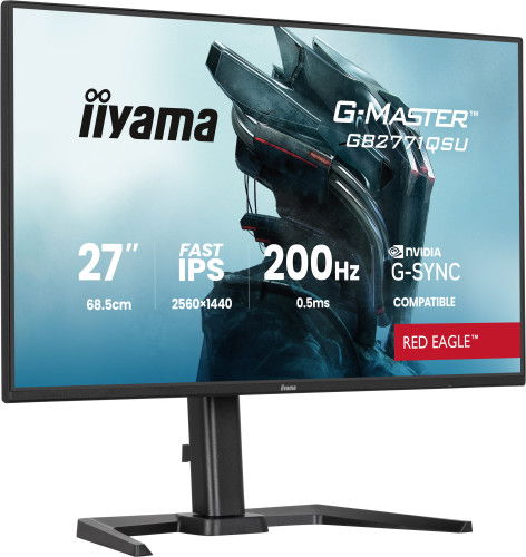 Iiyama Monitor Gaming G-Master GB2771QSU-B1 27" QHD 2560x1440 Fast IPS 200Hz 0.5ms AMD FreeSync Altavoces VESA Ajustable Iiyama Monitor Gaming G-Master GB2771QSU-B1 27" QHD 2560x1440 Fast IPS 200Hz 0.5ms AMD FreeSync Altavoces VESA Ajustable
