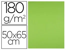 Liderpapel Cartulina Verde Pistacho 50x65 cm 180g/m2 (25 hojas)